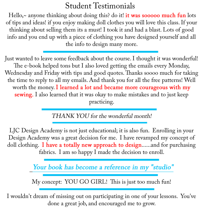 LJC Design Academy Comments