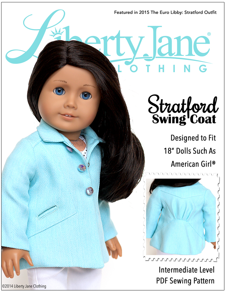 Liberty Jane Stratford Swing Coat Fits American Girl Doll